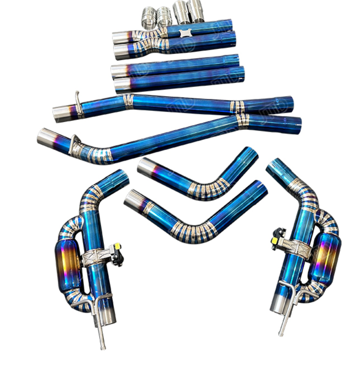 King Racing® (15-23) Dodge Challenger 5.7L Blue Titanium 3" Valved Cat-Back Exhaust with 4" OD Tips