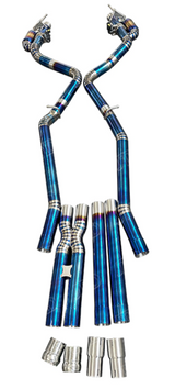 King Racing® (15-23) Dodge Challenger 5.7L Blue Titanium 3" Valved Cat-Back Exhaust with 4" OD Tips
