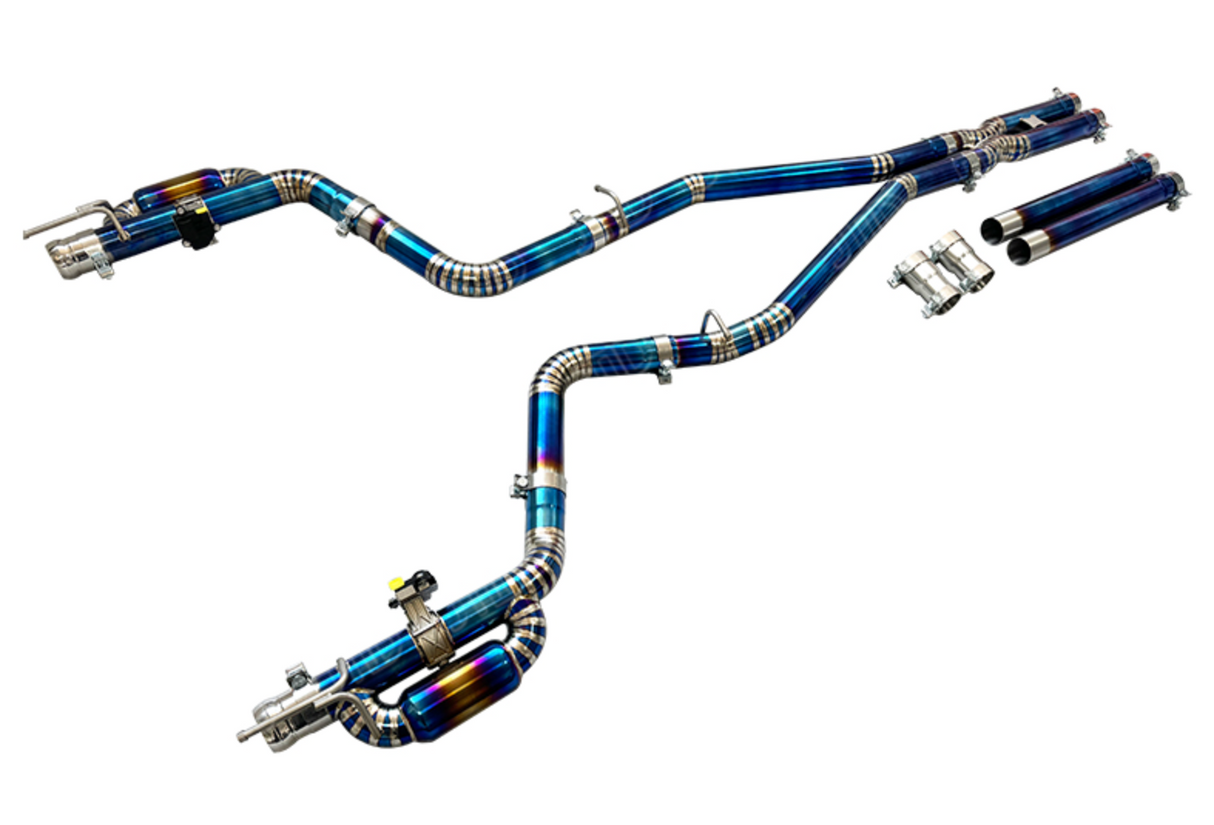 King Racing® (15-23) Dodge Challenger 5.7L Blue Titanium 3" Valved Cat-Back Exhaust with 4" OD Tips