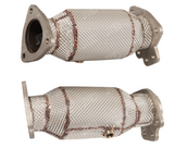 King Racing® (20+) Chevrolet Corvette C8 304SS 3" 200 Cell Catted Exhaust Mid-Pipes with Heat Layer