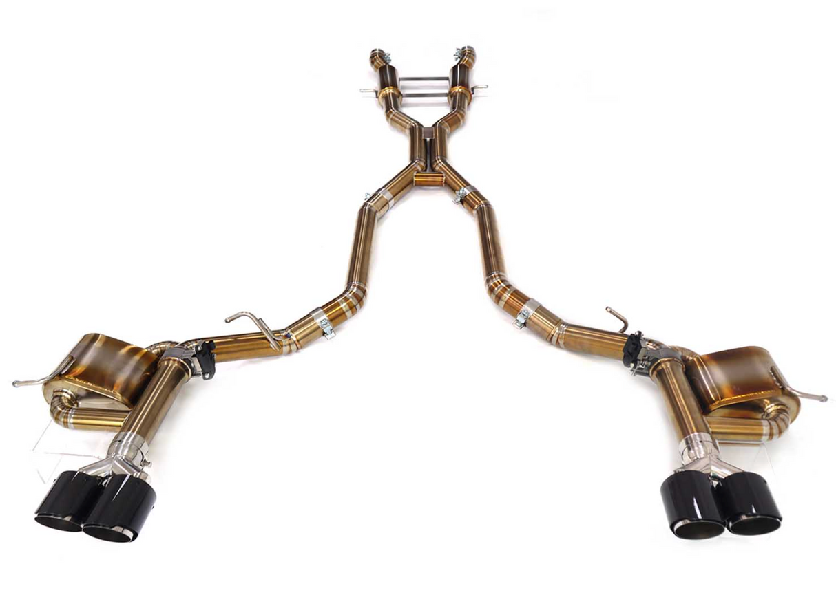 King Racing® (18-21) Jeep Grand Cherokee Trackhawk Titanium Valved 3" Cat-Back Exhaust with Quad 4" OD Tips