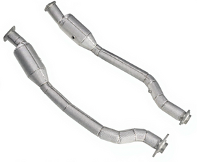 King Racing® (12-21) Jeep Grand Cherokee SRT 304SS 3" 200 Cell Catted Mid-Pipes with Heat Wrap