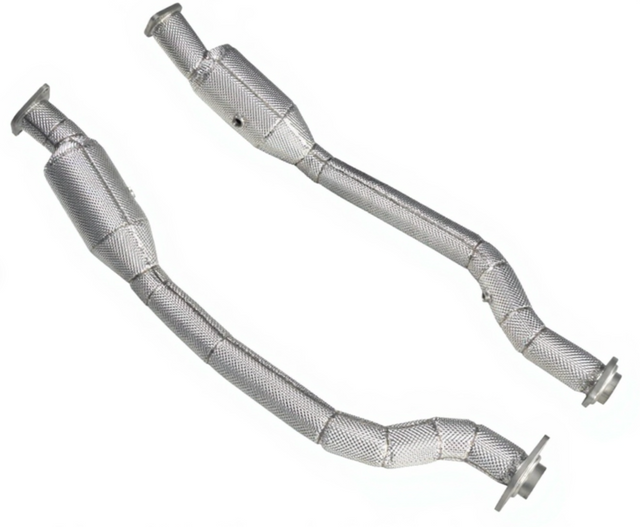 King Racing® (12-21) Jeep Grand Cherokee SRT 304SS 3" 200 Cell Catted Mid-Pipes with Heat Wrap
