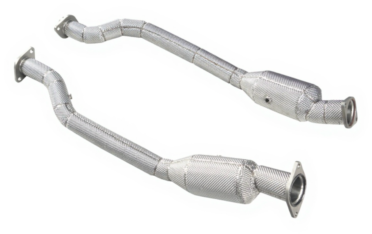 King Racing® (12-21) Jeep Grand Cherokee SRT 304SS 3" 200 Cell Catted Mid-Pipes with Heat Wrap