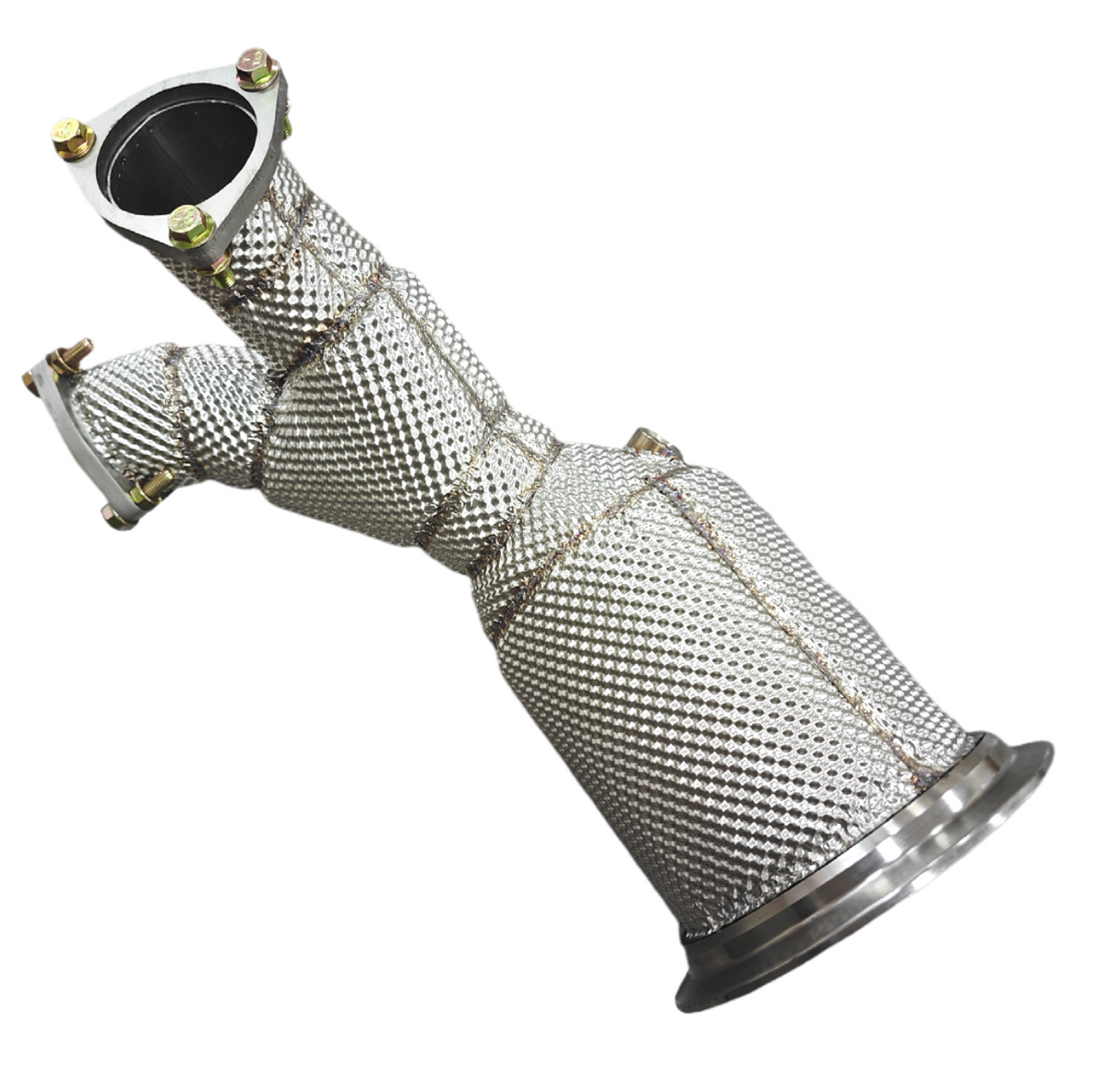 King Racing® (18-24) Audi SQ5 3.0L 304SS 3" Catless Exhaust Downpipe with Heat Wrap Layer