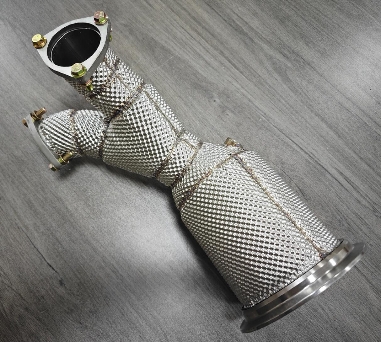 King Racing® (18-24) Audi SQ5 3.0L 304SS 3" Catless Exhaust Downpipe with Heat Wrap Layer