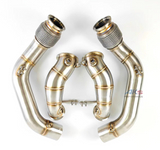 King Racing® (18+) BMW M5/M8 F9x S63B44 304SS 3" Catless Exhaust Downpipe Set