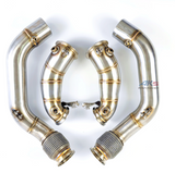 King Racing® (18+) BMW M5/M8 F9x S63B44 304SS 3" Catless Exhaust Downpipe Set