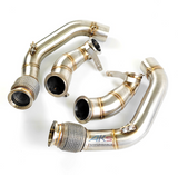 King Racing® (18+) BMW M5/M8 F9x S63B44 304SS 3" Catless Exhaust Downpipe Set