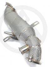 King Racing® (16+) Alfa Romeo Giulia/Stelvio 2.0L 304SS 3" Catted Downpipe with Heat Wrap Layer