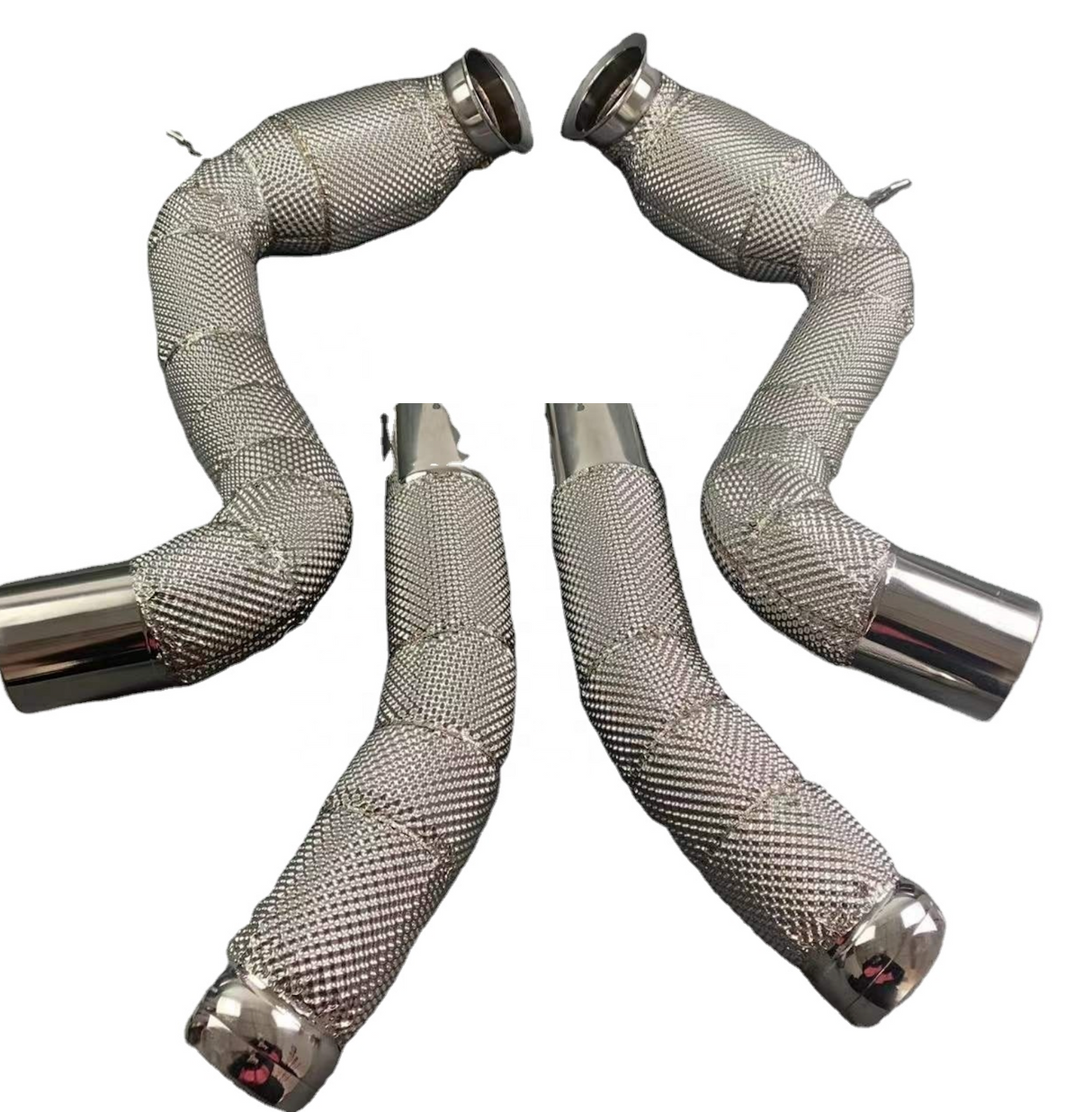 King Racing® (15-21) Mercedes-Benz C63 AMG M177 W205 304SS 3" Catless Down Pipe Kit