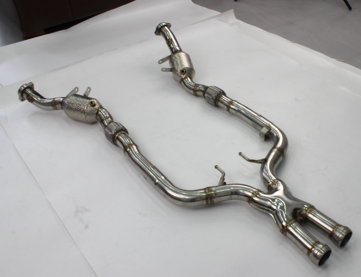 King Racing® Mercedes-Benz S63/CL63/GL63/SL63 M157 304SS 3" Catless Down Pipes