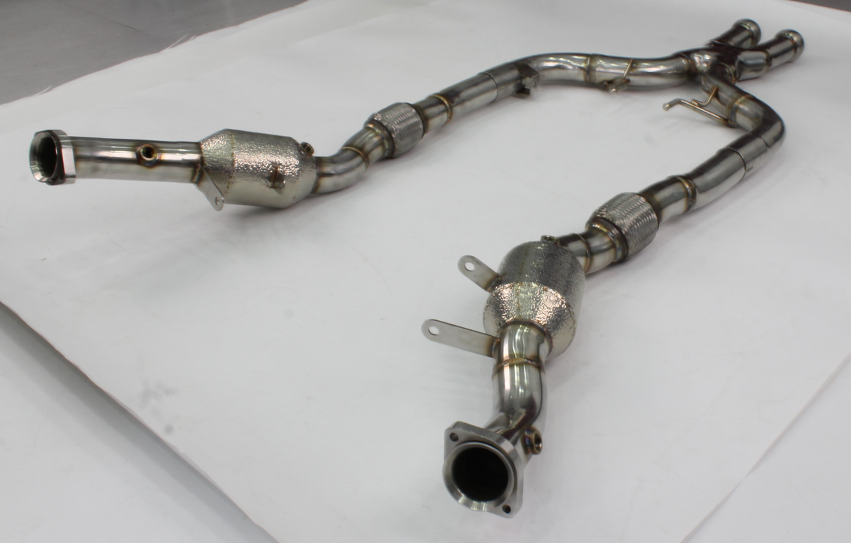 King Racing® Mercedes-Benz S63/CL63/GL63/SL63 M157 304SS 3" Catless Down Pipes