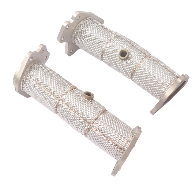 King Racing® (20+) Chevrolet Corvette C8 304SS 3" Catless Mid-Pipes with Heat Wrap Layer