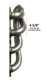 FlowTech Universal GM LS V8 1-5/8" x 2-1/2" 304SS Shorty Engine Swap Headers, Natural
