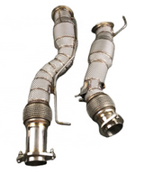 2019+ BMW X3M/X4M F97/F98 S55B30 Catless Exhaust Downpipes with Heat W…

