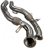King Racing® (15-19) BMW X5M/X6M S63B44 304SS 3" Catless Exhaust Down Pipes