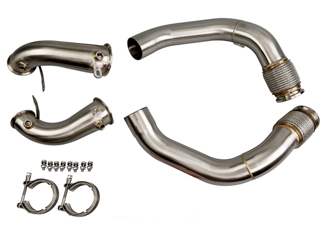 King Racing® (18-23) BMW M5 F90 304SS 3" Catless Exhaust Down Pipes
