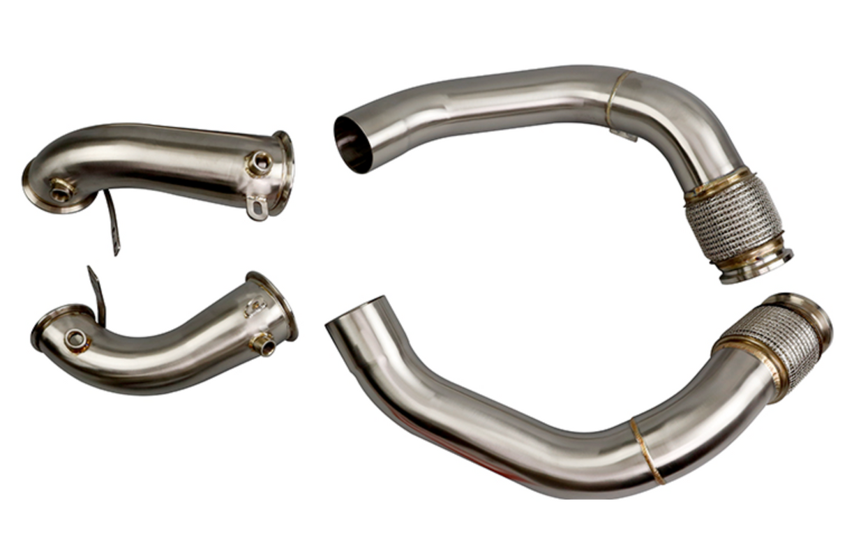 King Racing® (18-23) BMW M5 F90 304SS 3" Catless Exhaust Down Pipes