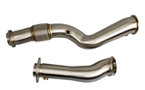 King Racing® (19-25) BMW X3M/X4M F97/F98 S58B30 304SS 3" Catless Exhaust Down Pipes
