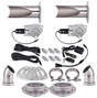 King Racing® Remote Dual E-Cut Pipe Cut Out Valve Electric Exhaust Cutout Kit