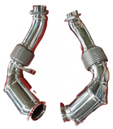 2013-2019 BMW X5/X6 xDrive50i N63B44 Catless Exhaust Down Pipes

