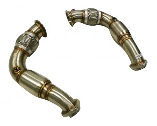 2013-2019 BMW X5/X6 xDrive50i N63B44 Catless Exhaust Down Pipes

