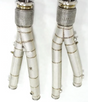 King Racing® Lamborghini Aventador 6.5L L539 304SS 3" Catless Exhaust Down Pipes with Heat Wrap Layer
