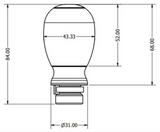 PRL Motorsports® Adjustable Shift Knob & Collar Kit