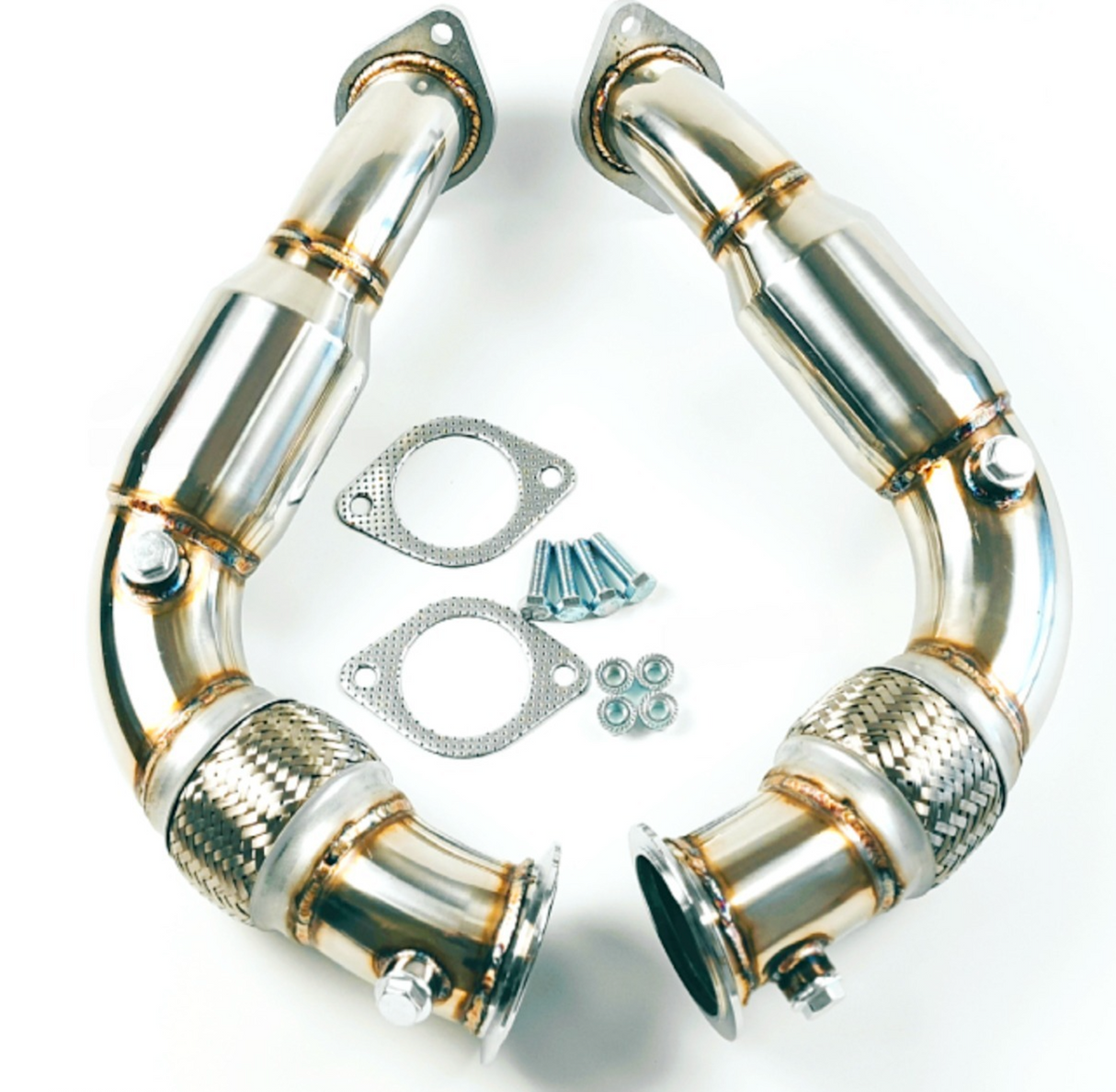 King Racing® BMW 550i/650i/750i/X5/X6 N63B44 304SS 3" Catless Down Pipes
