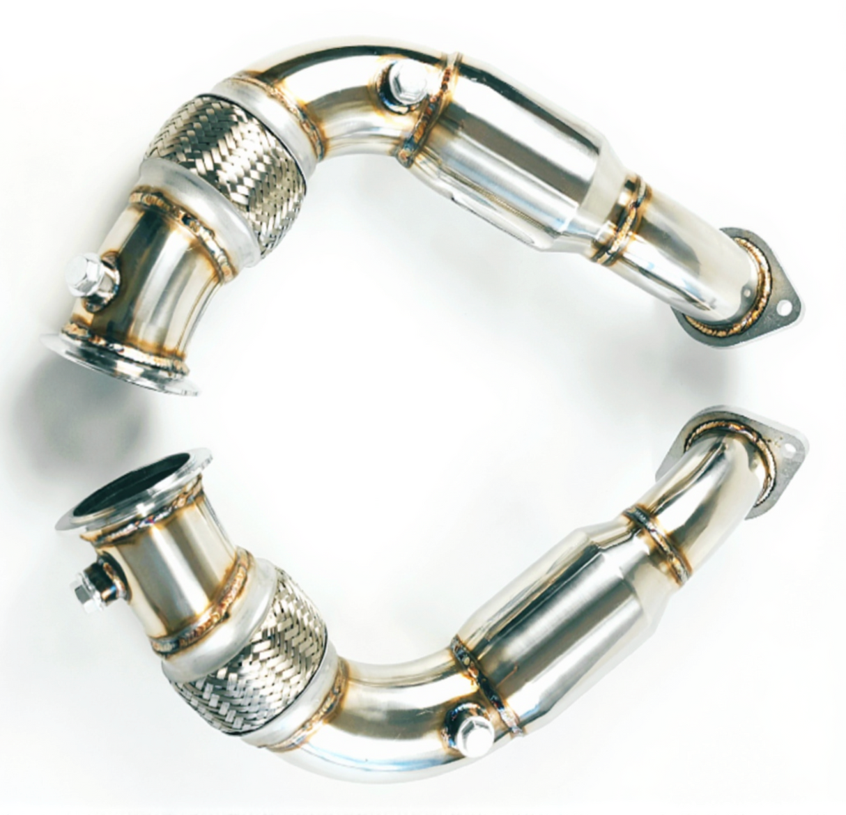 King Racing® BMW 550i/650i/750i/X5/X6 N63B44 304SS 3" Catless Down Pipes