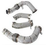 Kingman Speed® (23+) BMW XM S68B44 304SS 3" Catless Down Pipes with Heat Wrap Layer