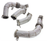 Kingman Speed® (23+) BMW XM S68B44 304SS 3" Catless Down Pipes with Heat Wrap Layer