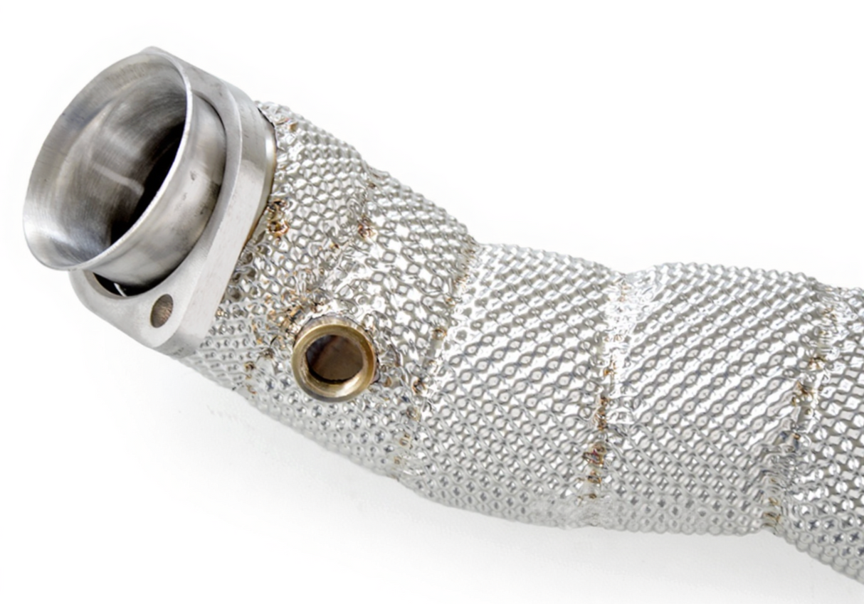 Kingman Speed® (15-21) Mercedes AMG C450/C43 M276 304SS 3" Catless Down Pipe with Heat Wrap Layer