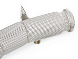Kingman Speed® (15-21) Mercedes AMG C450/C43 M276 304SS 3" Catless Down Pipe with Heat Wrap Layer