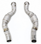 13-23 Maserati Ghibli M157 Exhaust Down Pipes with Heat Wrap Layer

