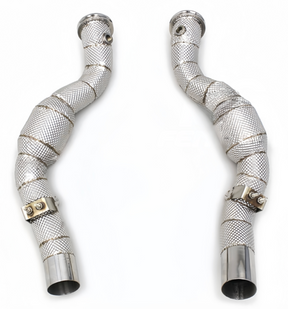 13-23 Maserati Ghibli M157 Exhaust Down Pipes with Heat Wrap Layer

