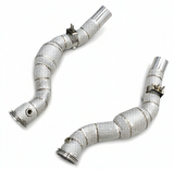 13-23 Maserati Ghibli M157 Exhaust Down Pipes with Heat Wrap Layer

