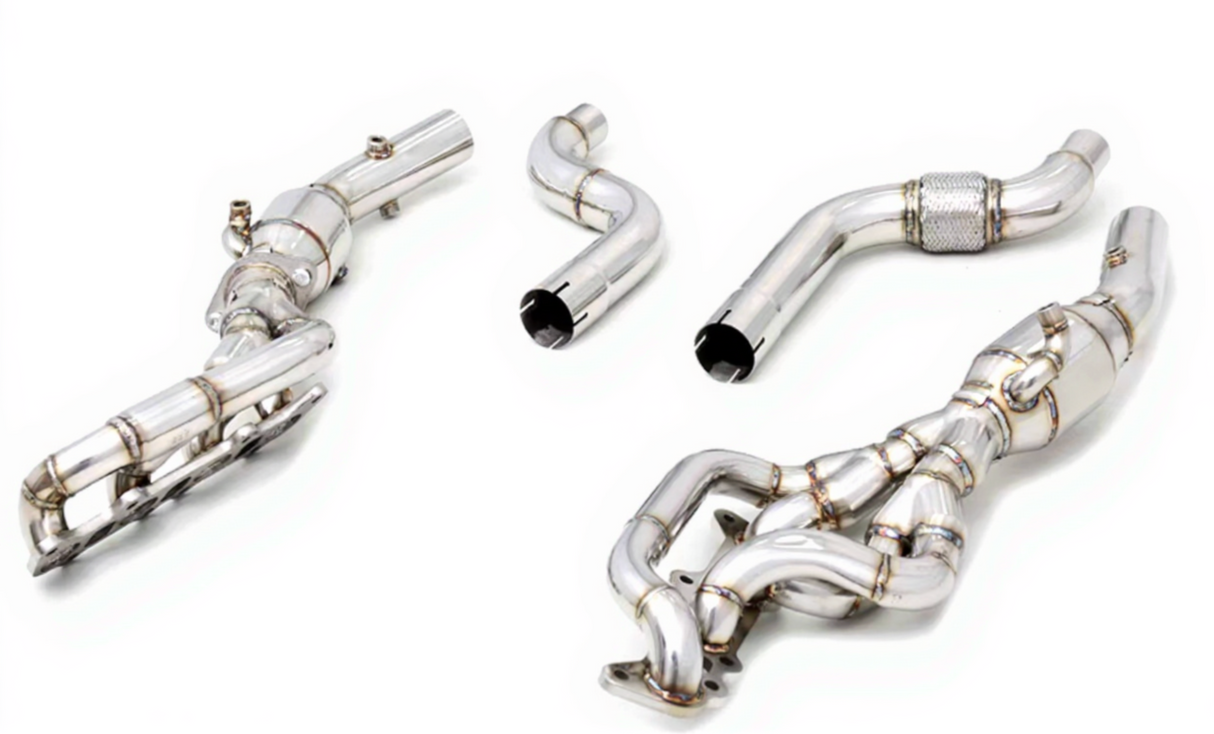 Ford Mustang 5.0L Long Tube Exhaust Headers with Catless Mid-Pipes

