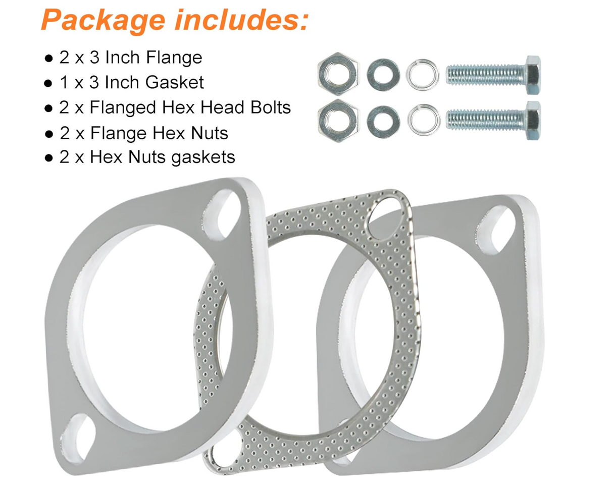 Kingman Speed® 2-Bolt 3" Exhaust Flange Gasket Kit (1 Pipe)