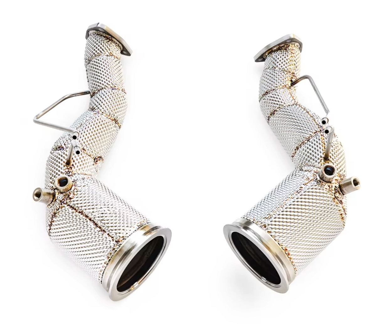 Kingman Speed® (19+) Audi RS6 C8/RS7 4K8 304SS 3" Exhaust Down Pipes with Heat Wrap Layer