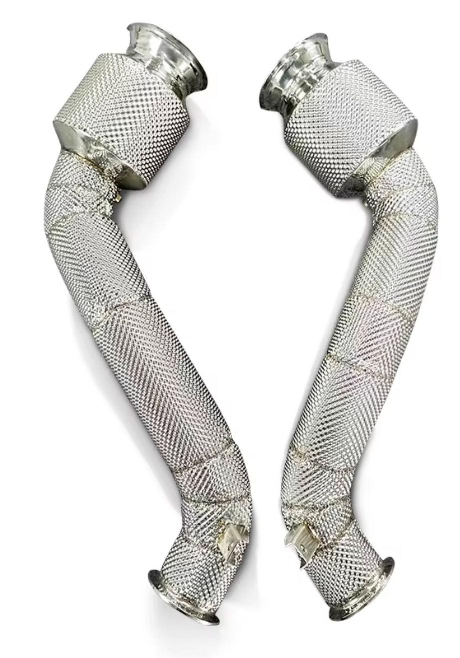 Kingman Speed® (19-24) Mclaren GT 4.0L 304SS 3" Exhaust Down Pipes with Heat Wrap Layer
