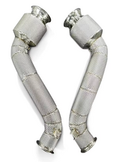 Kingman Speed® (19-24) Mclaren GT 4.0L 304SS 3" Exhaust Down Pipes with Heat Wrap Layer