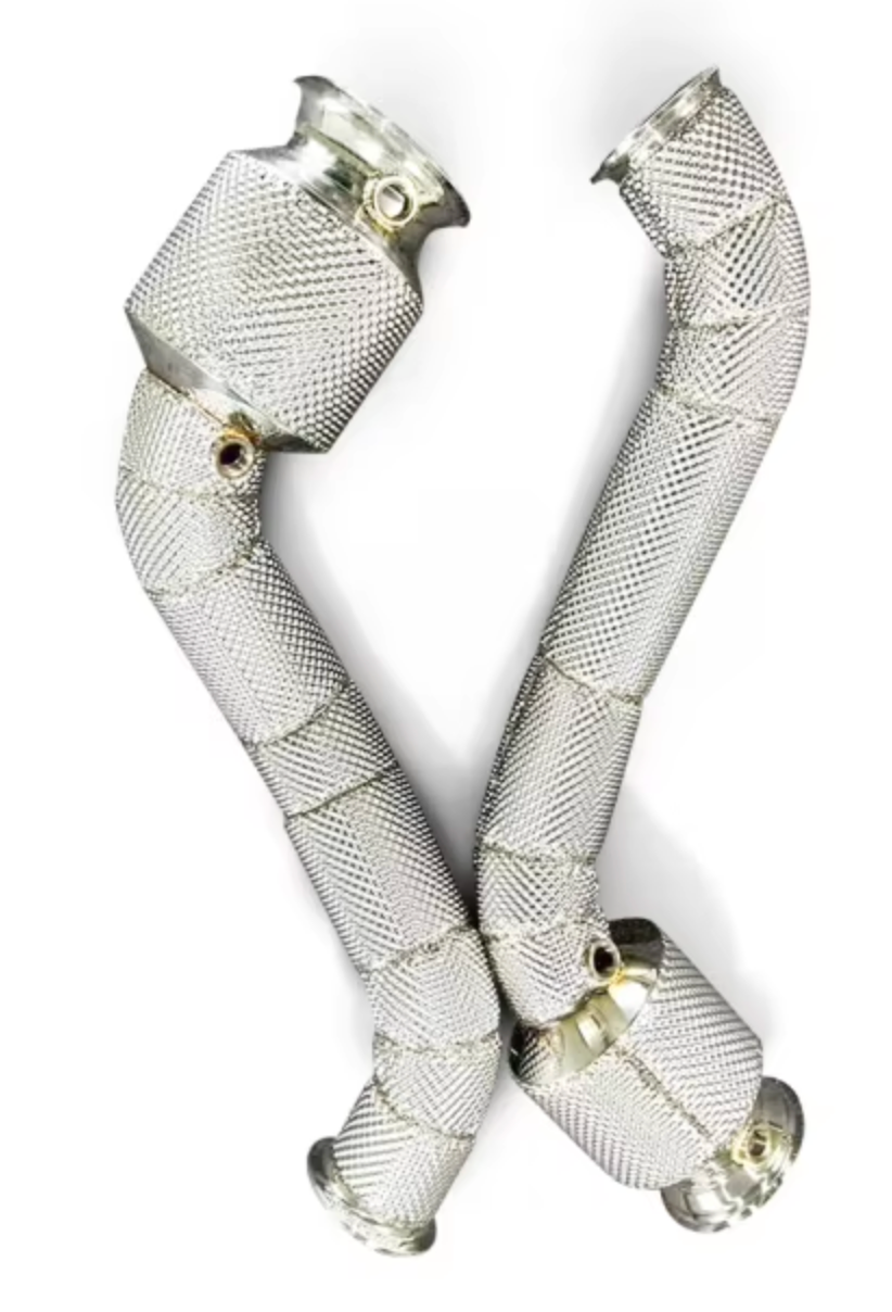 Kingman Speed® (19-24) Mclaren GT 4.0L 304SS 3" Exhaust Down Pipes with Heat Wrap Layer