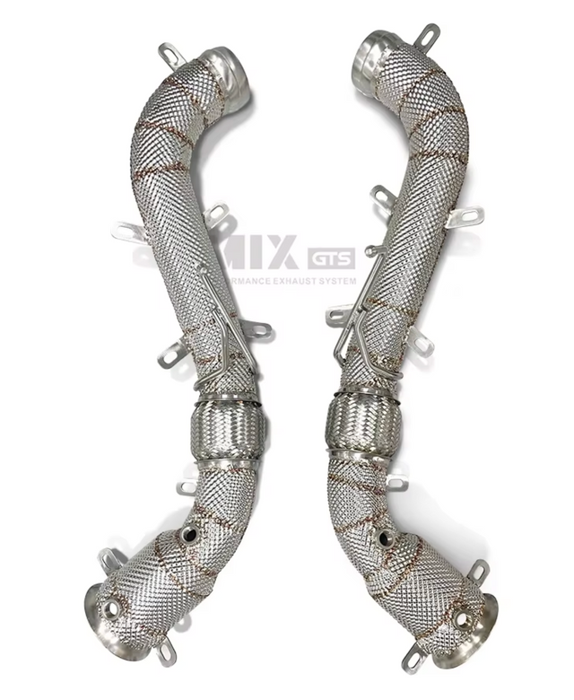 11-14 McLaren MP4-12C 3.8L M838T Catless Exhaust Down Pipes with Heat …


