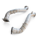 17-23 McLaren 720S 4.0L M840T Catless Exhaust Down Pipes with Heat Wrap
