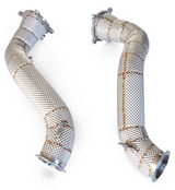 17-23 McLaren 720S 4.0L M840T Catless Exhaust Down Pipes with Heat Wrap
