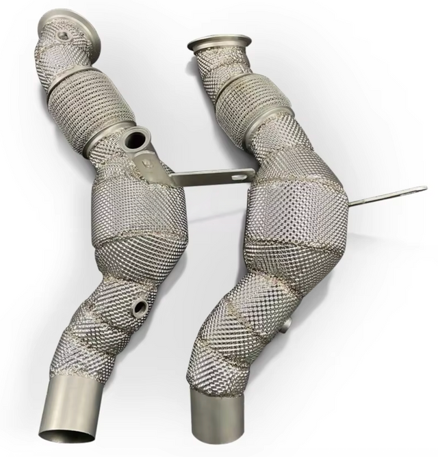 Kingman Speed® (19-23) Ferrari F8 Tributo/Spider 3.9L F154 Exhaust Down Pipes with Heat Wrap Layer