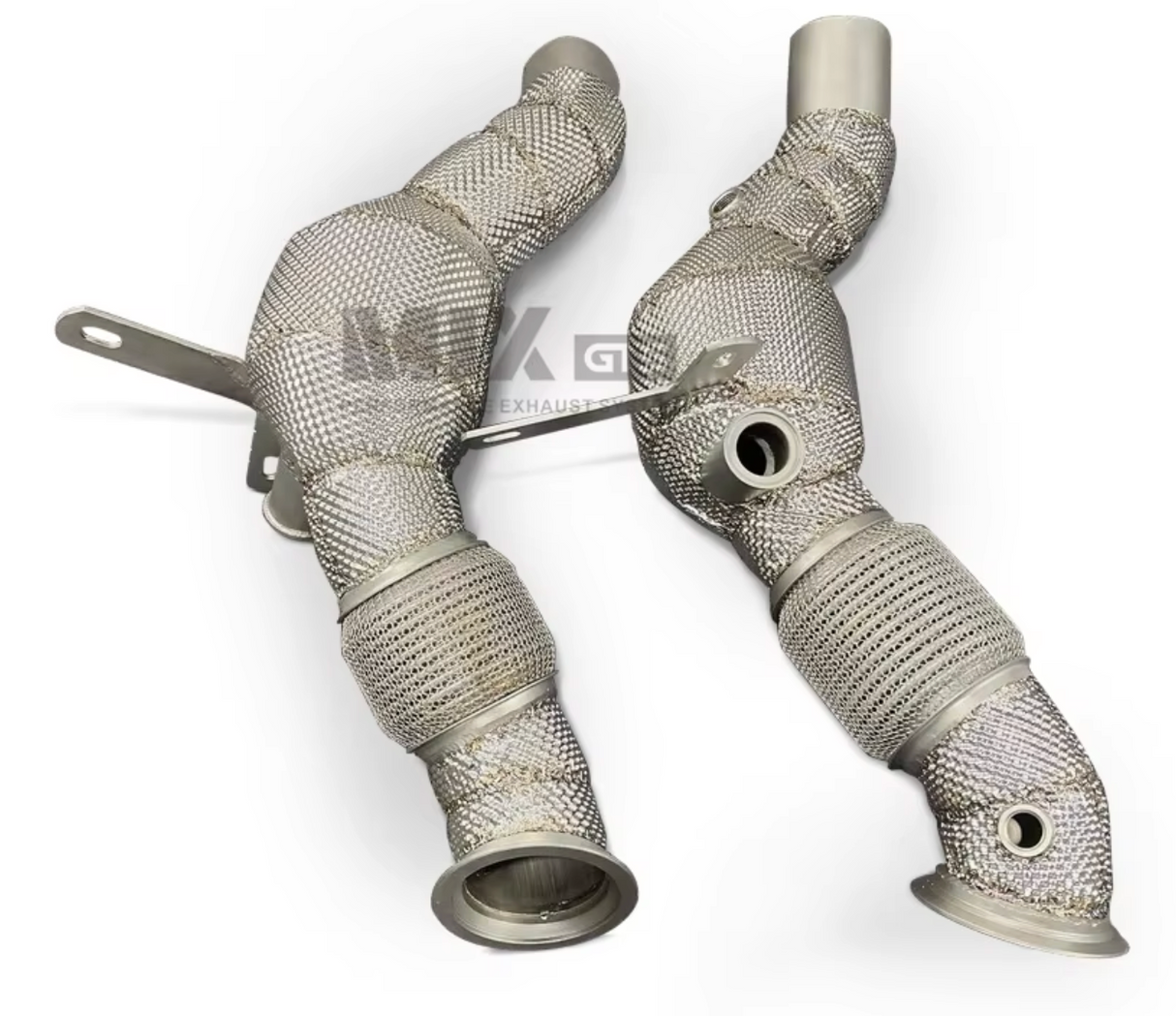 Kingman Speed® (19-23) Ferrari F8 Tributo/Spider 3.9L F154 Exhaust Down Pipes with Heat Wrap Layer