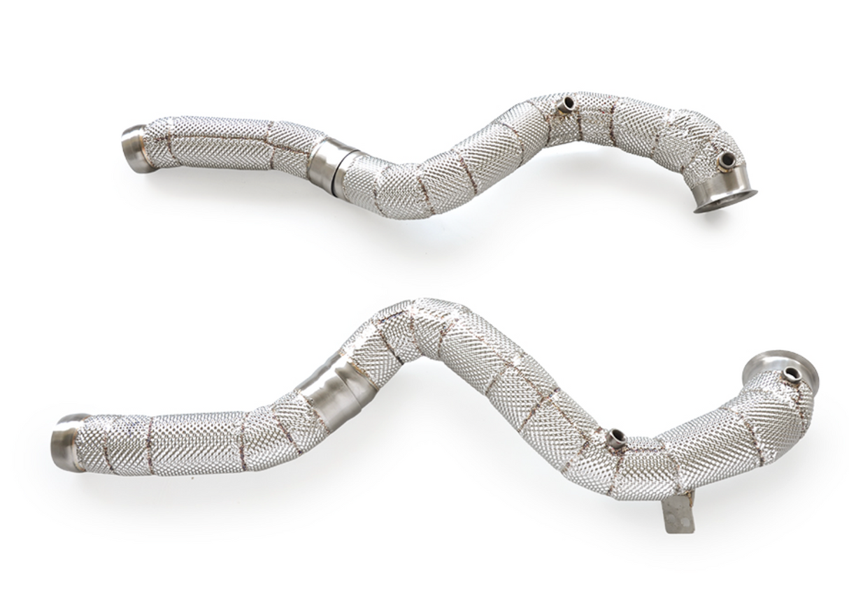 15-21 Mercedes AMG C63 W205 M177 Catless Exhaust Down Pipes